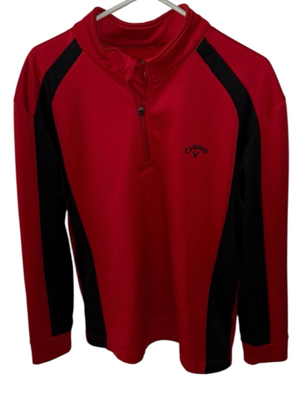 Callaway Golf Men’s XL Red Black 1/4 Zip Pullover Performance